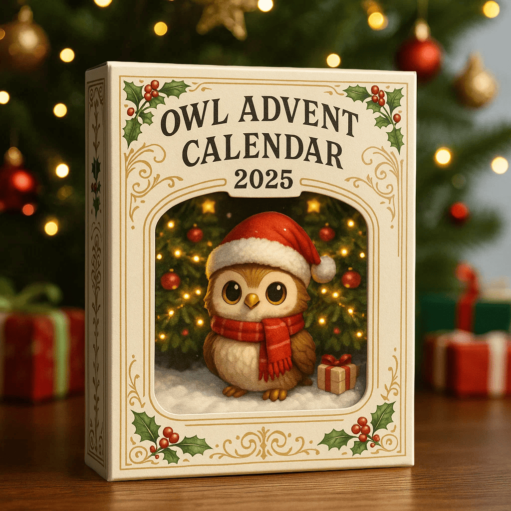 Owl Advent Calendar 2026 Christmas 24 Gifts Inside