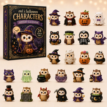 Owl Halloween Advent Calendar 2026 - 24-Day Countdown, Acrylic Charms Every Day Bring New Suprises