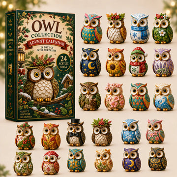 Owl Wonders Advent Calendar 2026 24 Day Festive Countdown Acrylic Charms Blind Box Gift For Animal Lovers