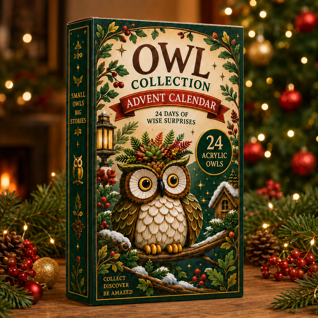 Owl Wonders Advent Calendar 2026 24 Day Festive Countdown Acrylic Charms Blind Box Gift For Animal Lovers