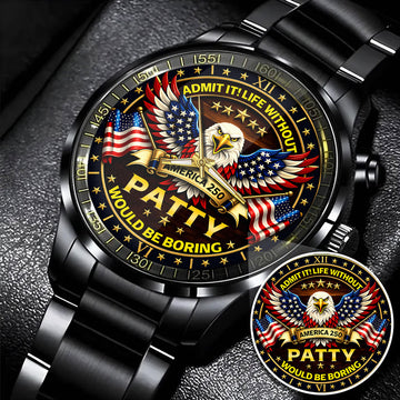PATTY 250TH-2 Personalized Watch, 250 Years Of Freedom 1776-2026