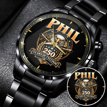PHIL 250TH-1 Personalized Watch, 250 Years Of Freedom 1776-2026