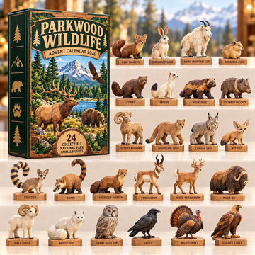 Parkwood Wildlife Advent Calendar 2026 - 24-Day Countdown, Acrylic Charms