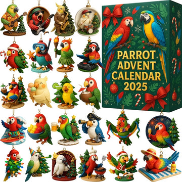Parrot Advent Calendar 2026 24 Days Christmas Countdown Advent Calendars For Bird Lovers Reusable Keepsake Gifts