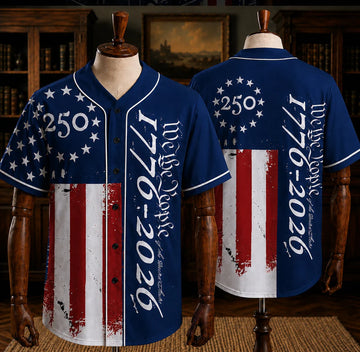 Patriotic Statue of Liberty 1776–2026 - USA 250th Anniversary Baseball Jersey Unisex Shirt-3
