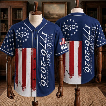 Patriotic Statue of Liberty 1776–2026 – USA 250th Anniversary Baseball Jersey Unisex Shirt-7