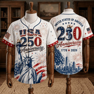 Patriotic Statue of Liberty 1776–2026 – USA 250th Anniversary Baseball Jersey Unisex Shirt
