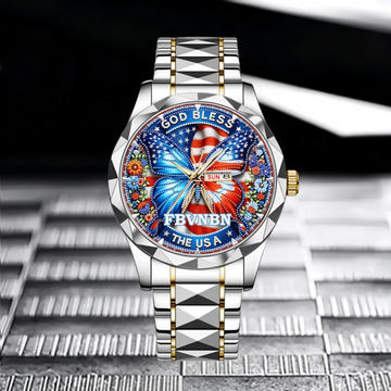 Patriotic Butterfly - Personalized Watch