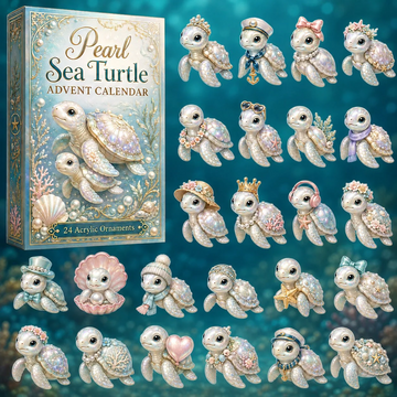 Pearl Baby Turtle Advent Calendar 2026 - 24-Day Countdown, Acrylic Charms Every Day Bring New Suprises