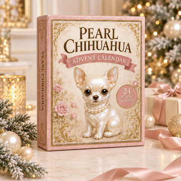 Pearl Chihuahua Dog Advent Calendar 2026 24 Day Festive Countdown Acrylic Charms Blind Box Gift For Dog Lovers