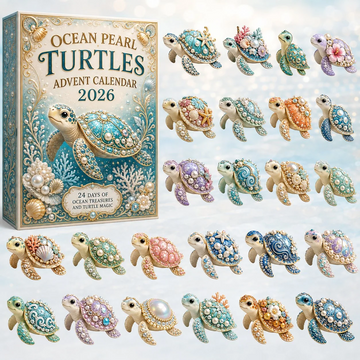 Pearl Sea Turtle Voyage Advent Calendar 2026 - 24-Day Countdown, Acrylic Charms Every Day Bring New Suprises