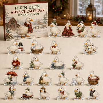 Pekin Duck Advent Calendar 2026 - 24-Day Countdown, Acrylic Charms Every Day Bring New Suprises