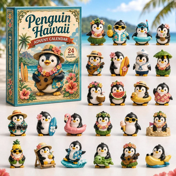 Penguin Hawaii Ocean Advent Calendar 2026 - 24-Day Countdown, Acrylic Charms Every Day Bring New Suprises