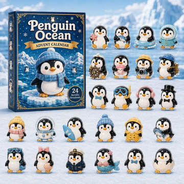 Penguin Ocean Advent Calendar 2026 - 24-Day Countdown, Acrylic Charms Every Day Bring New Suprises