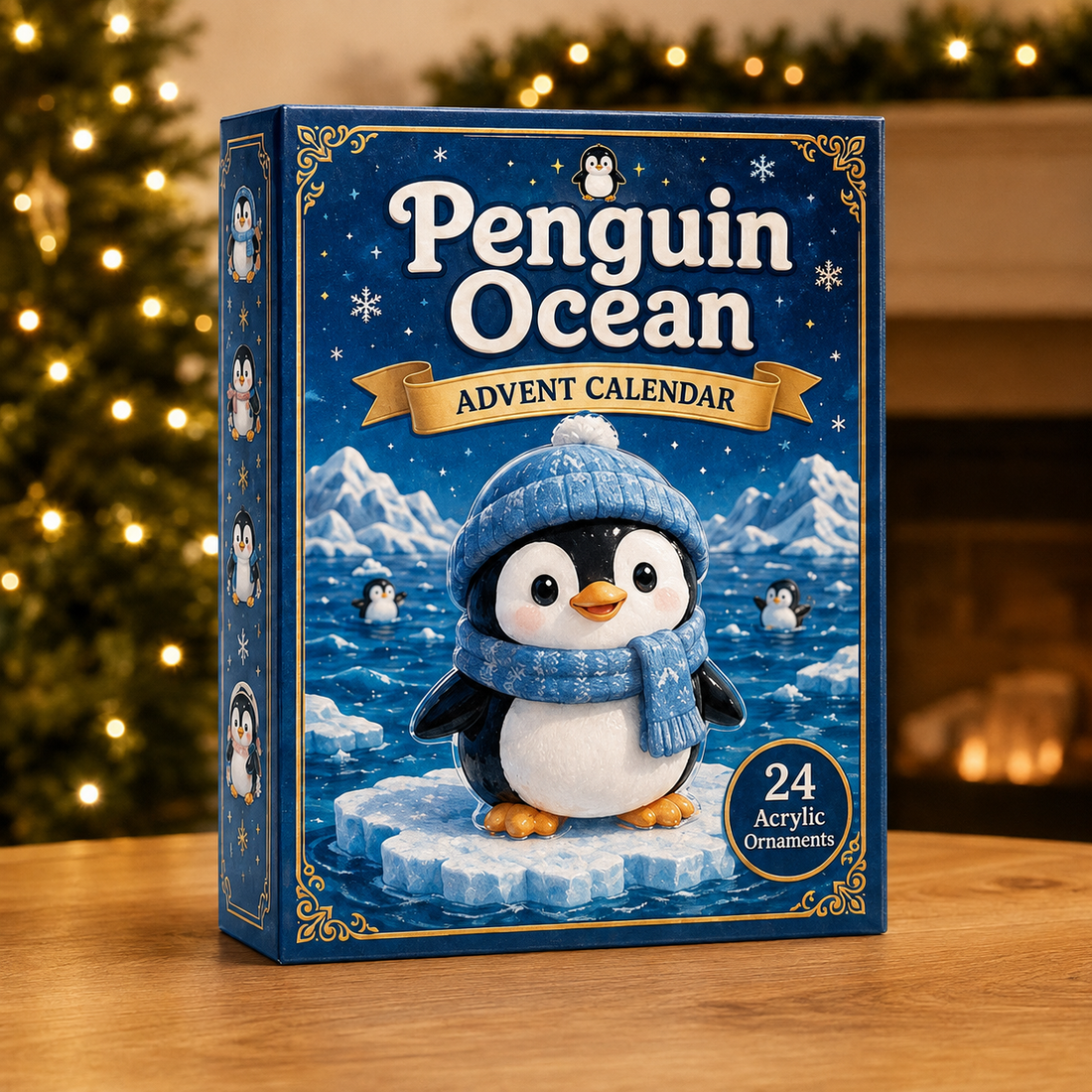 Penguin Ocean Advent Calendar 2026 24 Day Festive Countdown Acrylic Charms Blind Box Gift For Ocean Lovers
