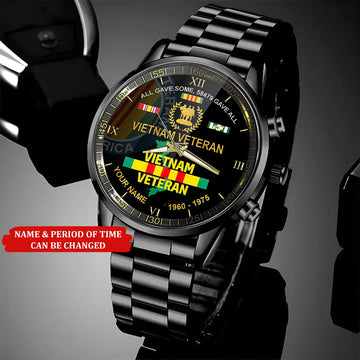 Personalized All Gave Some 58479 Gave All Vietnam Veteran Watch, Proud Veteran Watch, Military Veteran Watch, Dad Gift, Military Style Watch