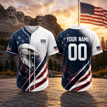 Personalized Ameica 250 Jersey, 4th of July Baseball Shirt, USA Patriotic Jersey, Custom Name Number Independence Day Outfit-6