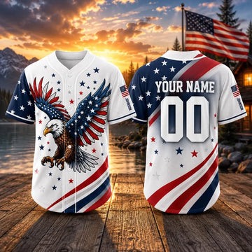 Personalized Ameica 250 Jersey, 4th of July Baseball Shirt, USA Patriotic Jersey, Custom Name Number Independence Day Outfit-7
