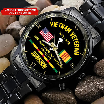 Personalized Been There Done That and Damn Proud Of It Vietnam Veteran Watch, Proud Veteran Watch, Military Veteran Watch, Father's Day Gift