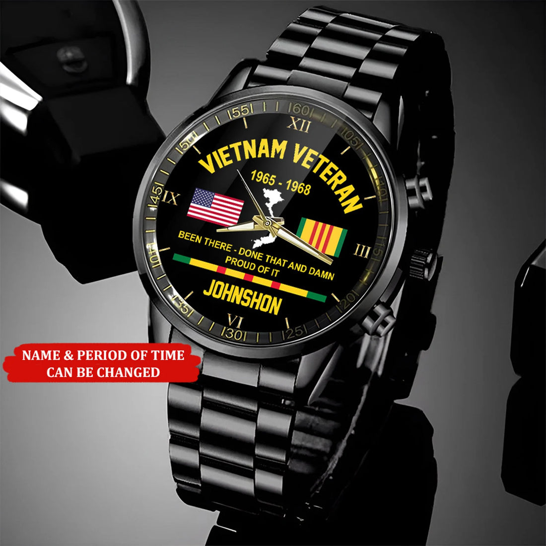 Personalized Been There Done That and Damn Proud Of It Vietnam Veteran Watch, Proud Veteran Watch, Military Veteran Watch, Father's Day Gift