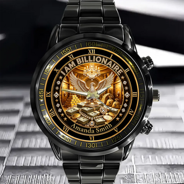 Personalized Billionaire Dream Watch Custom Name Luxury Wealth Watch Gift For Success Lovers