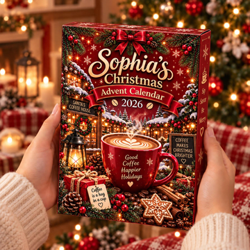 Personalized Coffee Advent Calendar Custom Name 24 Acrylic Coffee Charms Christmas Countdown 2026