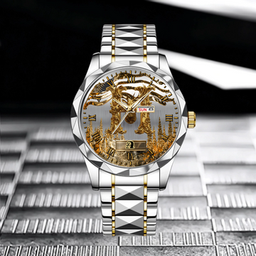 Personalized Deer Themed Initial Watch - Personalized Name And Initial - Gift For Deer Themed, Owners PS10021