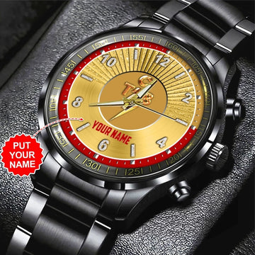 Personalized Elvis Presley Black Stainless Steel Watch