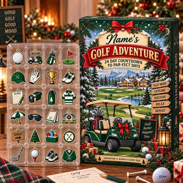 Personalized Golf Advent Calendar 24 Day Countdown Ornament 2026