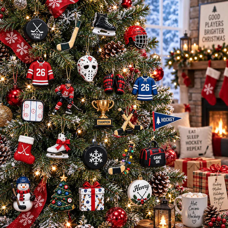Personalized Hockey Advent Calendar Custom Player Name Number Christmas Countdown Hockey Fan Keepsake Sports Holiday Decor Gift 2026