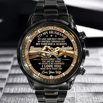 Personalized Husband Wife Love Watch Romantic Couple Watch Gift For Husband Wife