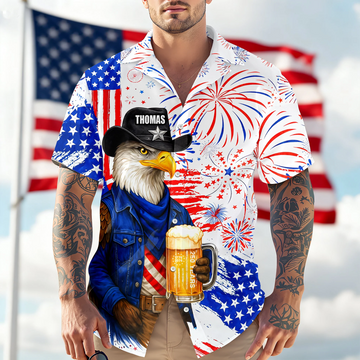 Personalized Name America 250th Birthday US Flag Hawaii Shirt HA75 921002