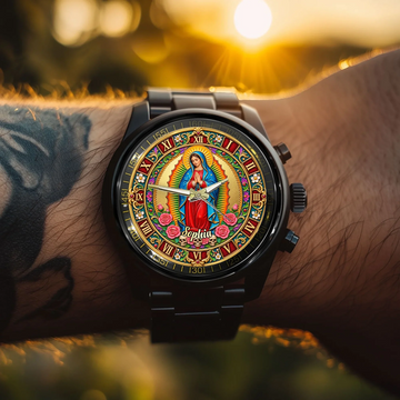 Personalized Our Lady Of Guadalupe Watch Custom Name Virgin Mary Catholic Watch Gift For Catholics