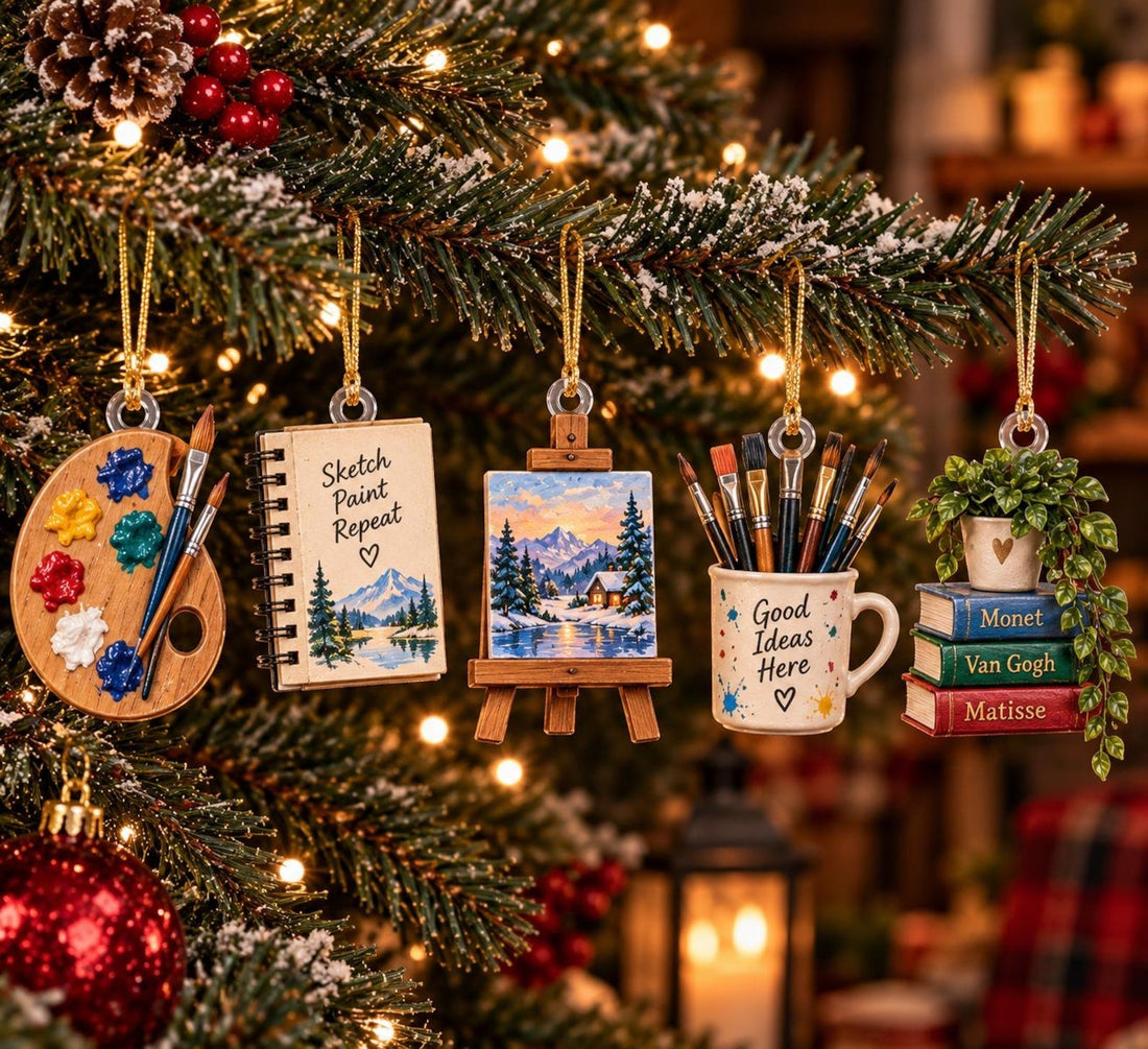 Personalized Painting Advent Calendar Artist Christmas Countdown Box Custom Name Art Lover Gift 24 Days Creative Holiday Calendar