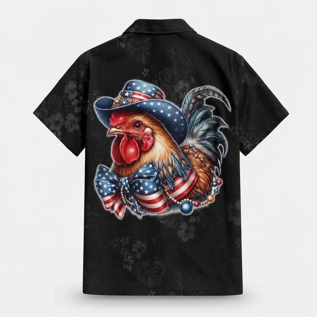 Personalized Patriotic Rooster Hawaiian Shirt for Men - Custom Legend Husband Father USA Flag Gift