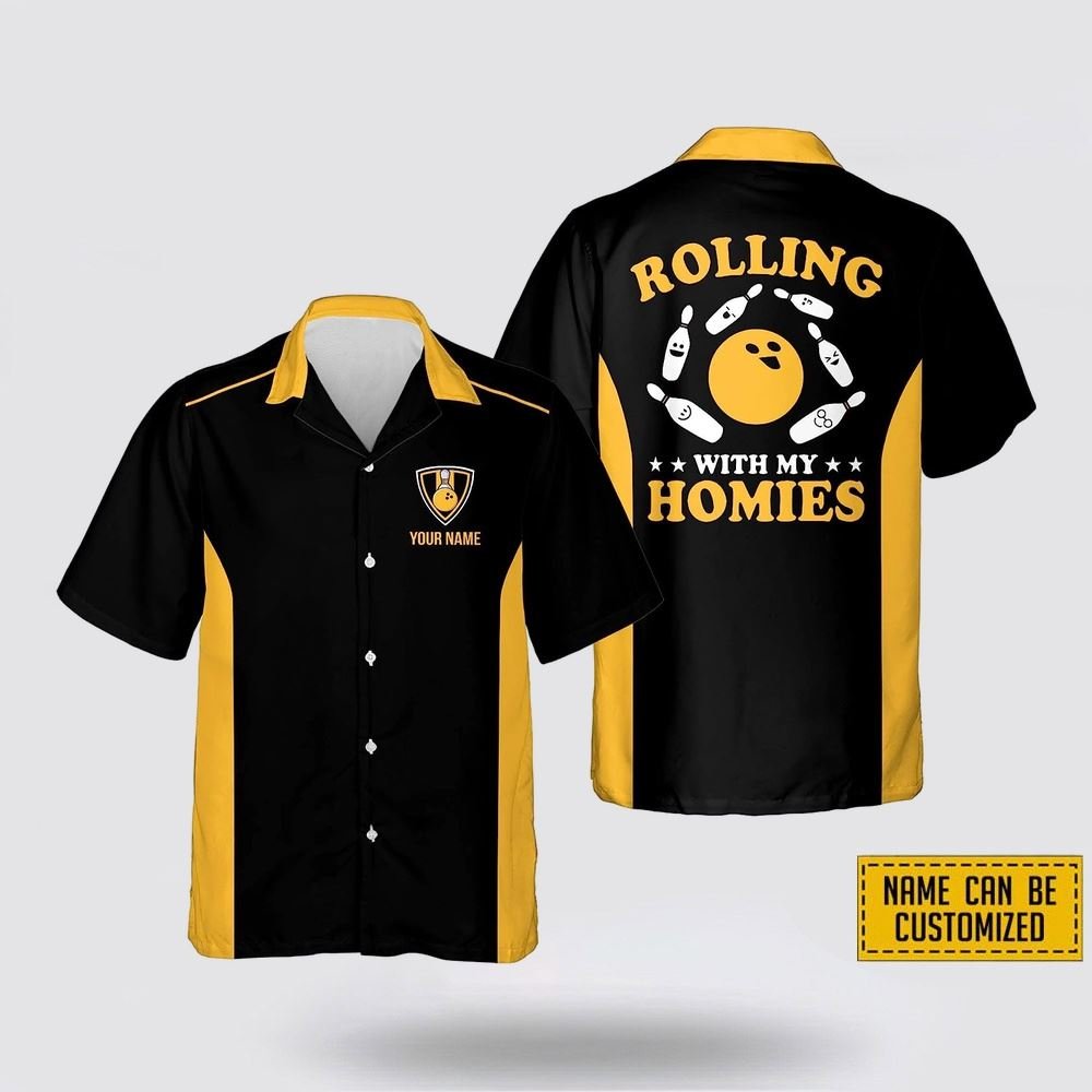 Personalized Rolling Bowling With My Homes Bowling Hawaiin Shirt