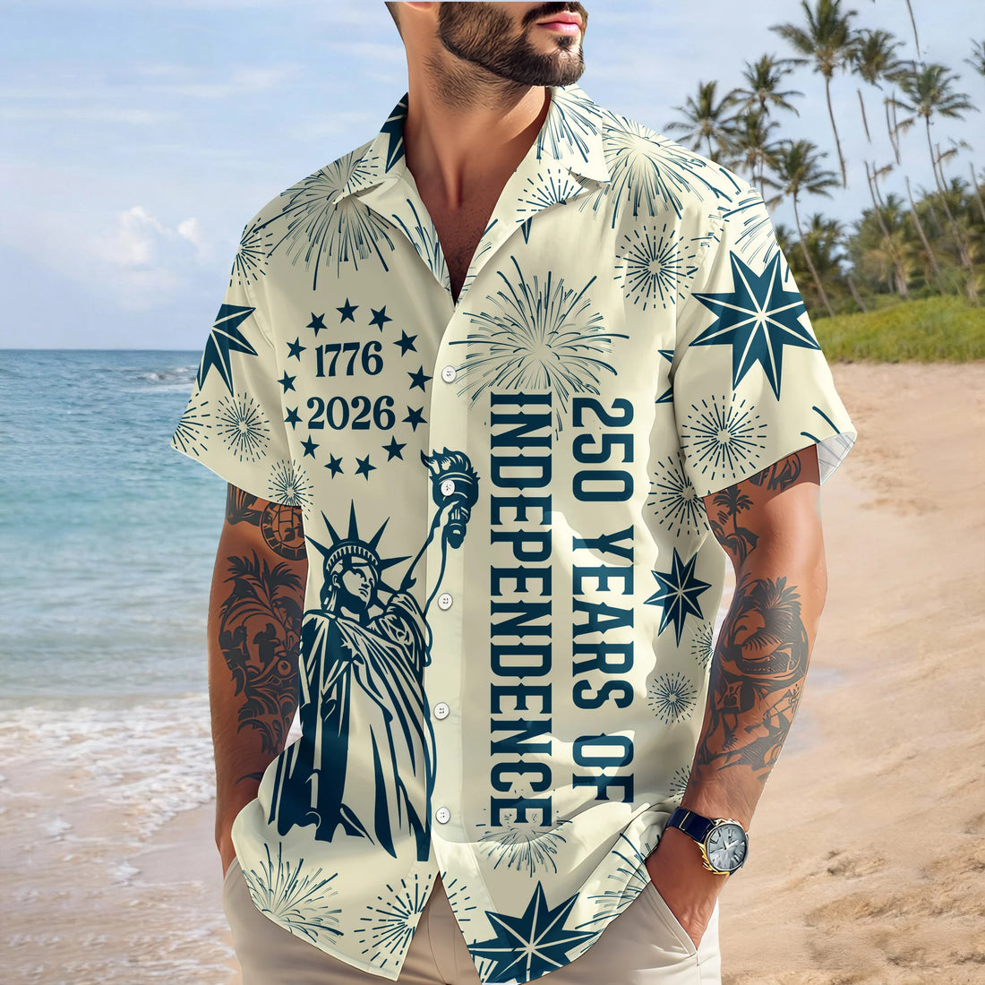 Personalized USA 250 Years of Independence 1776-2026 Hawaii Shirt CH07 910514