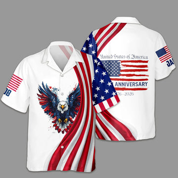 Personalized USA 250th Anniversary 1776-2026 Hawaii Shirt HA75 920998