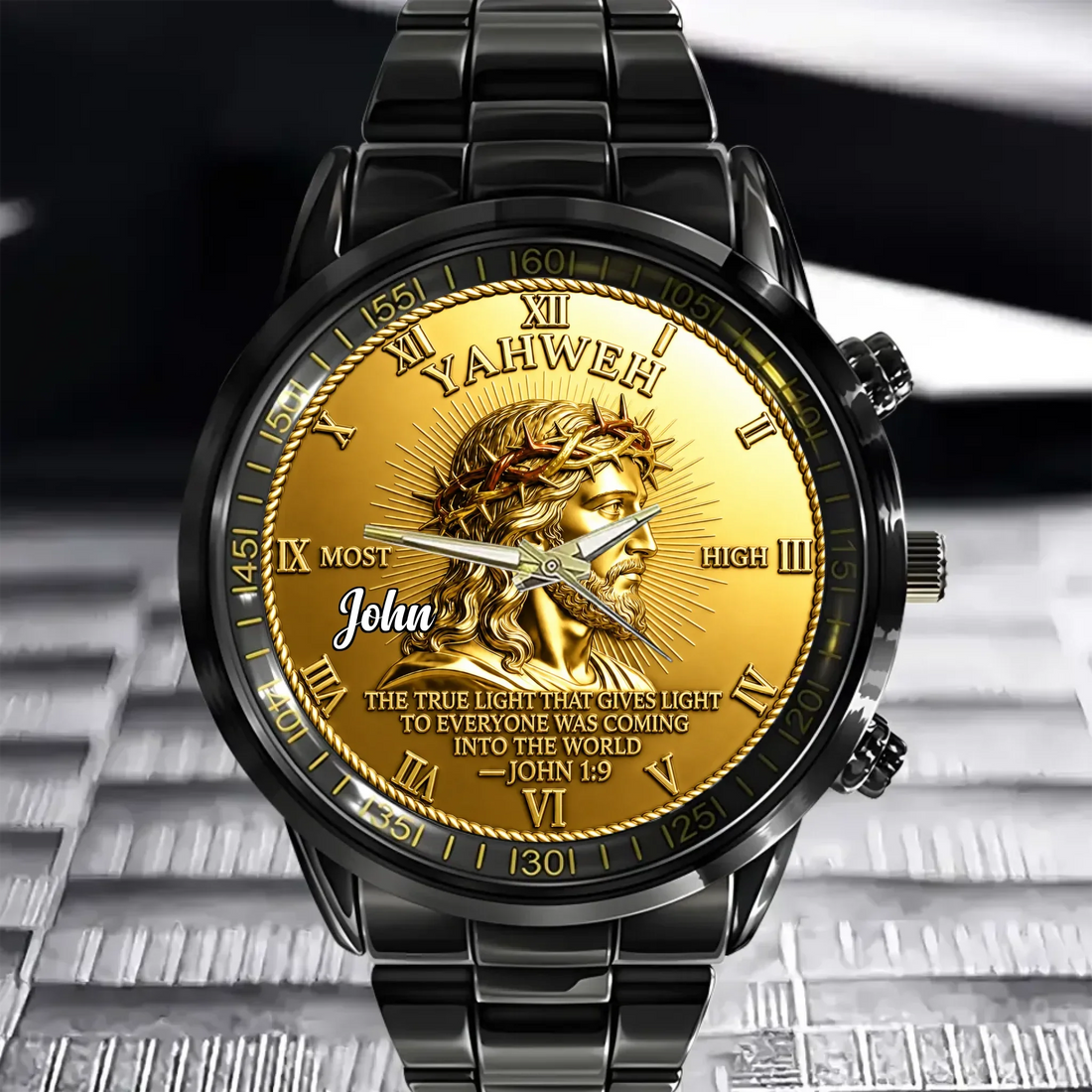 Personalized Yahweh Jesus Watch Custom Name John 19 Christian Faith Watch Gift For Christians
