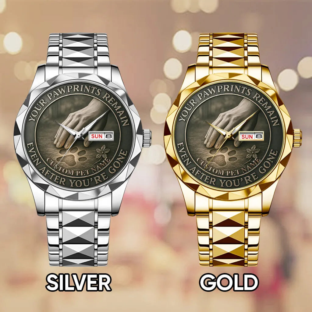 Personalized Your Pawprints Remain Alloy Luxury Quartz Watch