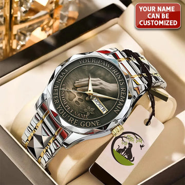 Personalized Your Pawprints Remain Alloy Luxury Quartz Watch