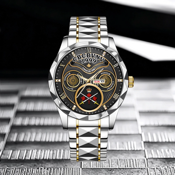 Personalized Canadian Veteran Logo & Rank Custom Name & Time Watch