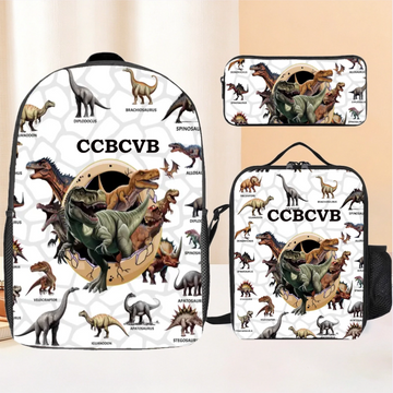 Personalized Custom Name Backpack - Dinosaur Theme
