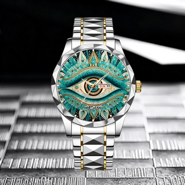 Personalized Evil Eye Watch – Custom Name Amulet Wristwatch, Meaningful Gift for Loved Ones