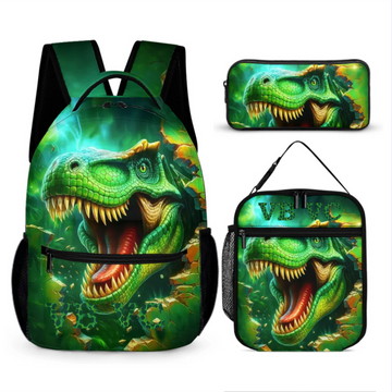 Personalized Name Customized T. Rex Backpack - School Season Gift For Kids