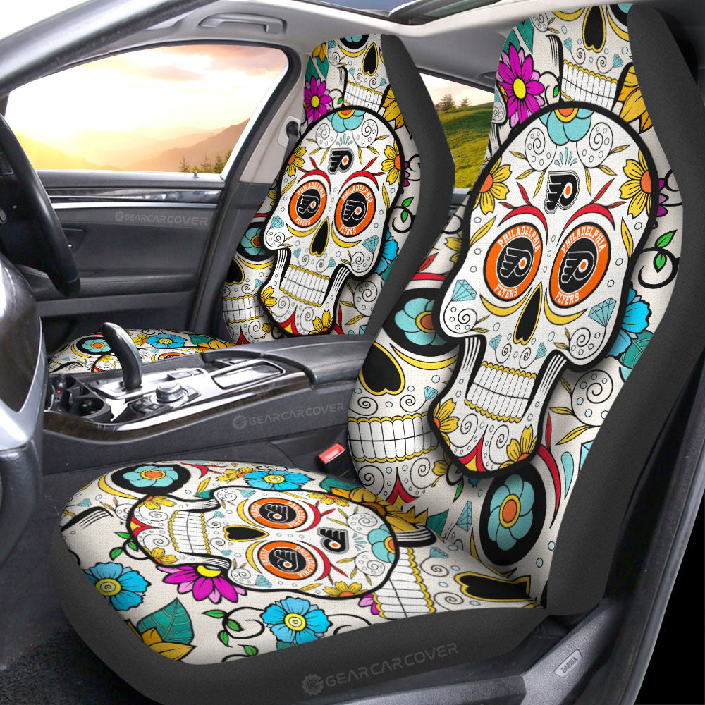 Philadelphia Flyers Car Seat Covers Custom Sugar Skull Car Accessories
