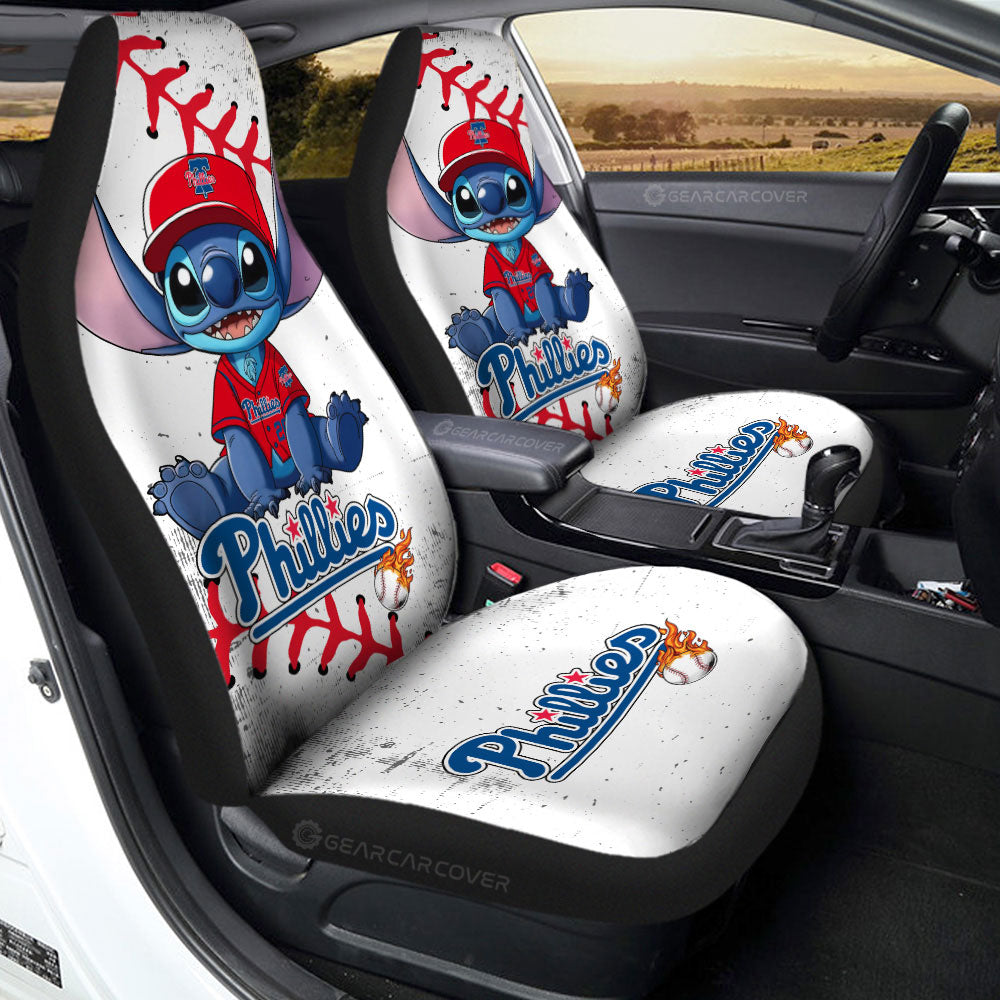 Philadelphia Phillies Car Seat Covers Stitch Theme Collection