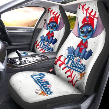 Philadelphia Phillies Car Seat Covers Stitch Theme Collection