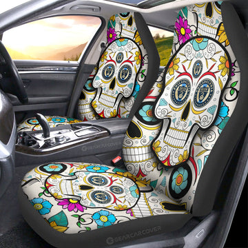 Philadelphia Union Car Seat Covers Custom Sugar Skull Car Accessories
