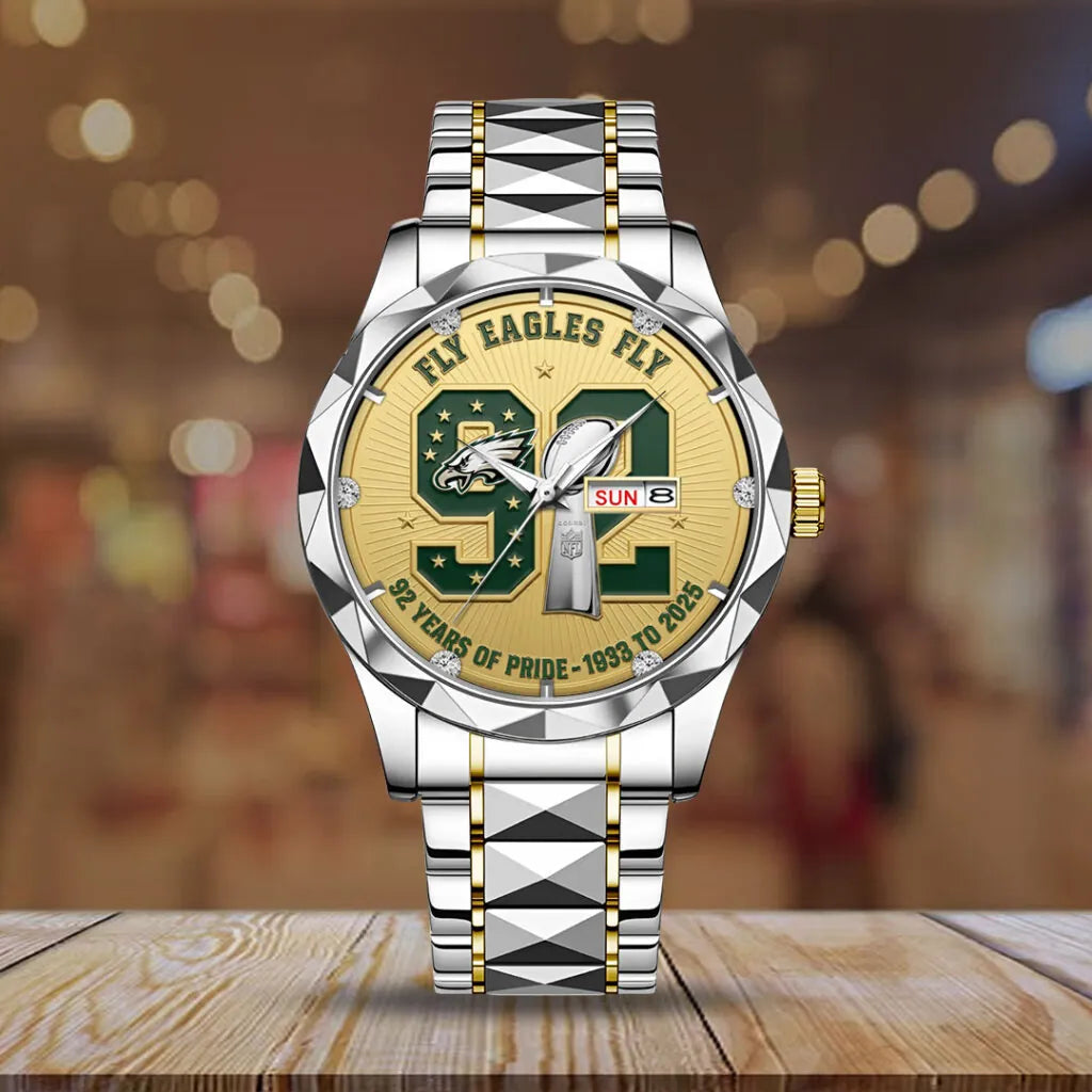 Philadelphia Eagles 92 Years Anniversary 2025 Alloy Luxury Quartz Watch – TMTHU698